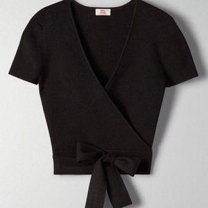 Aritzia Little Moon Prunella Knit Top - Black
